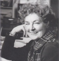 A black and white photo of Patsy Adam-Smith
