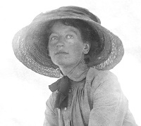 Black and white image of Florence Rodway